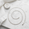 Silver Greek Key Flat Link Chain Necklace