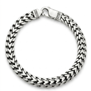 Silver Franco Wheat Link Bracelet