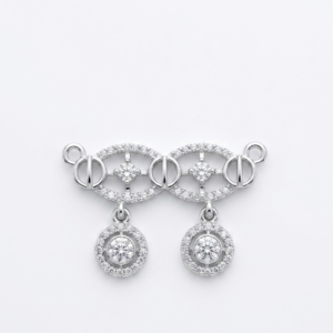 Silver Modern Double Vati Mangalsutra Pendant