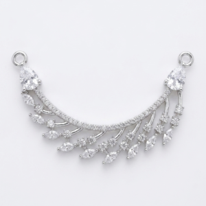 Silver Botanical Vine Mangalsutra Pendant