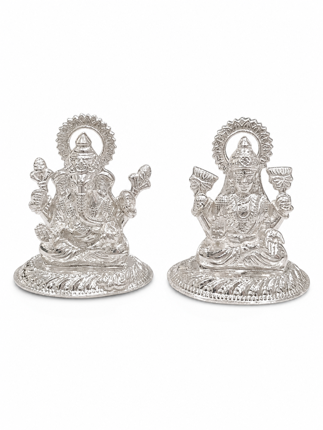 Silver Ganesha Lakshmi Idols | Premium Gifting
