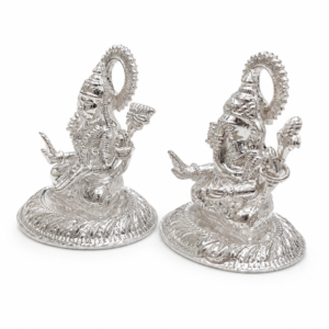 Alternative view of Silver Ganesha Lakshmi Idols | Premium Gifting