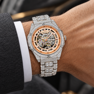 Alternative view of Silver 925 Automatic Skeleton RoseGold Dial Watch For Men | Silveria