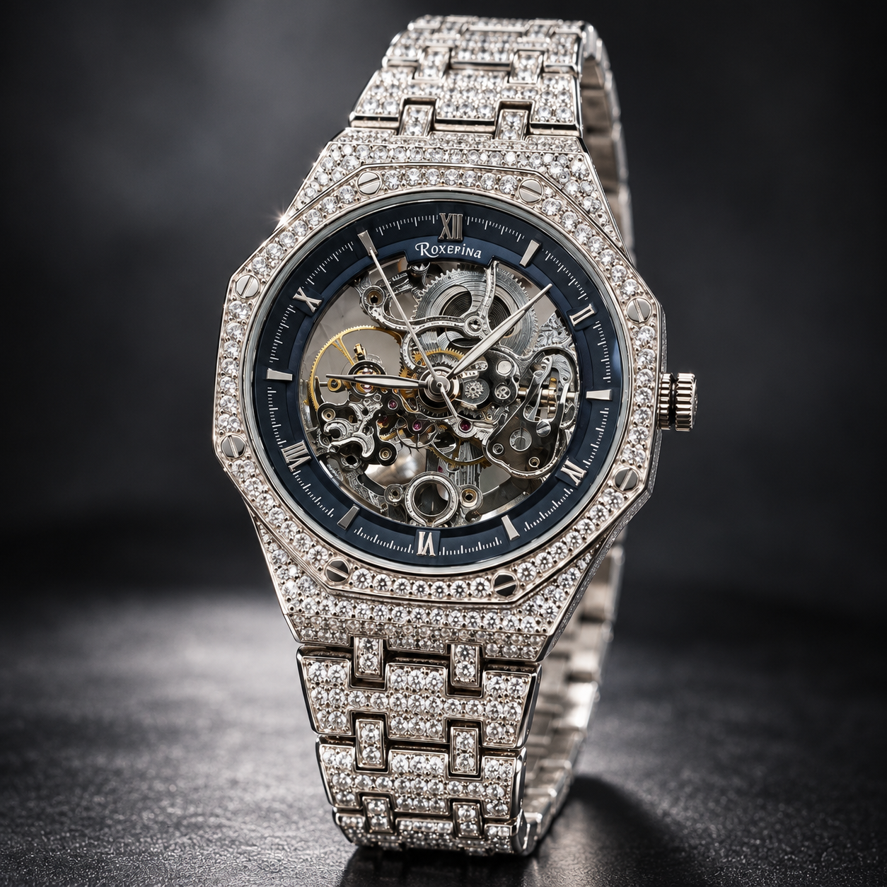 Silver 925 Automatic Elegance Blue Dial Watch For Men | Silveria