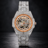 Silver 925 Automatic Skeleton RoseGold Dial Watch For Men | Silveria