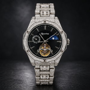 Silver 925 Roxerina Automatic Watch For Men - Black Dial | Silveria