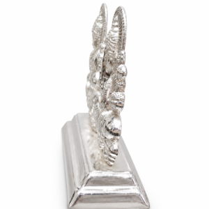 Alternative view of Premium 925 Pure Silver Lakshmi Ganesha Idol Set on Polished Stand