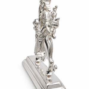 Alternative view of Premium 925 Pure Silver Goddess Durga (Sherawali Mata) Idol on Polished Base