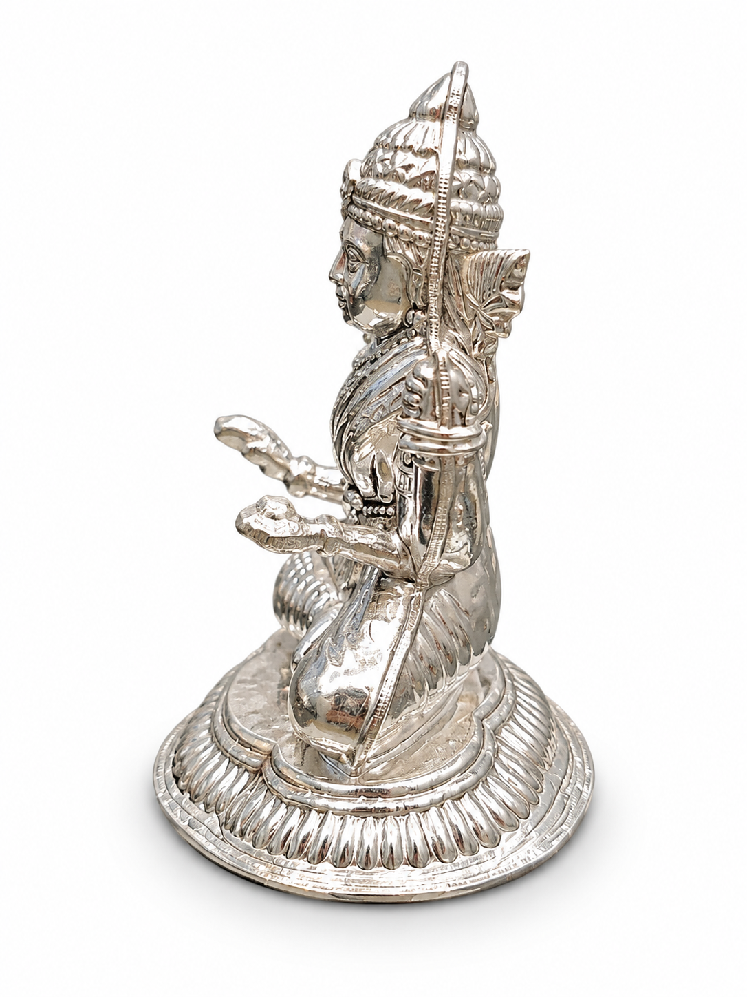 Premium 925 Pure Silver Seated Goddess Lakshmi Idol - Image 2