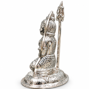 Alternative view of Premium 925 Pure Silver Meditating Lord Shiva Idol with Trishul