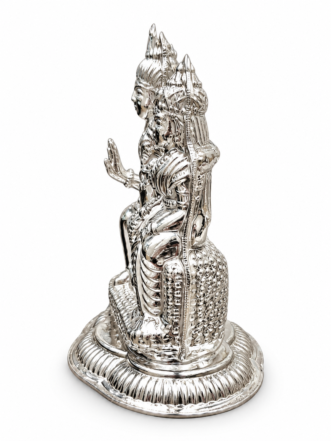 Premium 925 Pure Silver Shiv Parivar (Shiva Family) Idol - Image 2