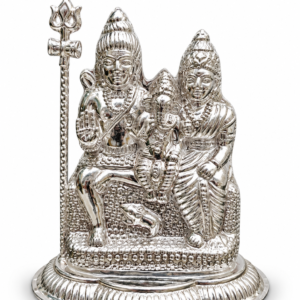 Premium 925 Pure Silver Shiv Parivar (Shiva Family) Idol