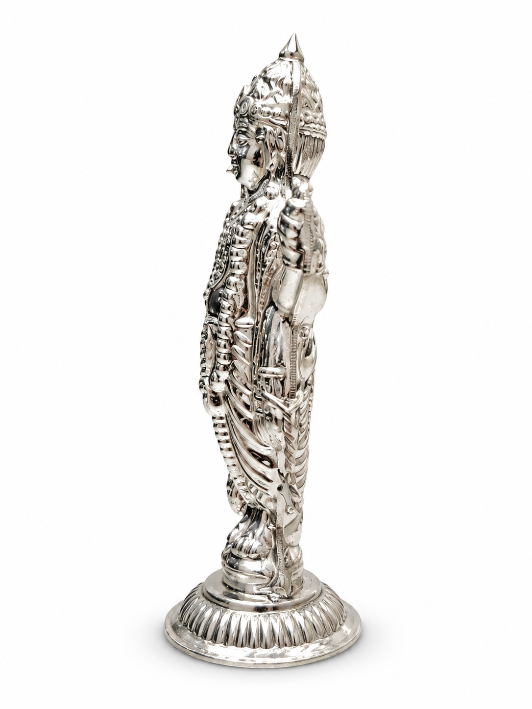 Premium 925 Pure Silver Standing Lord Vishnu Idol - Image 2