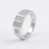 Silver Multi-Panel Ring Geometric CZ